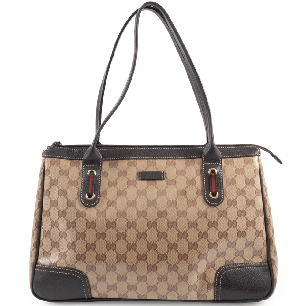 GUCCI Authentic Brown Leather Tote Bag - Picture 1 of 16